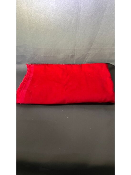 Unknown Other - 1 yard x 60" Red Corduroy Fabric Material